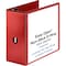Business Source Red D ring Binder 5" Binder Capacity Letter 26984 - alternate 1